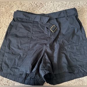 Banana Republic black shorts with elastic back and belt. Worn once. Size 14.